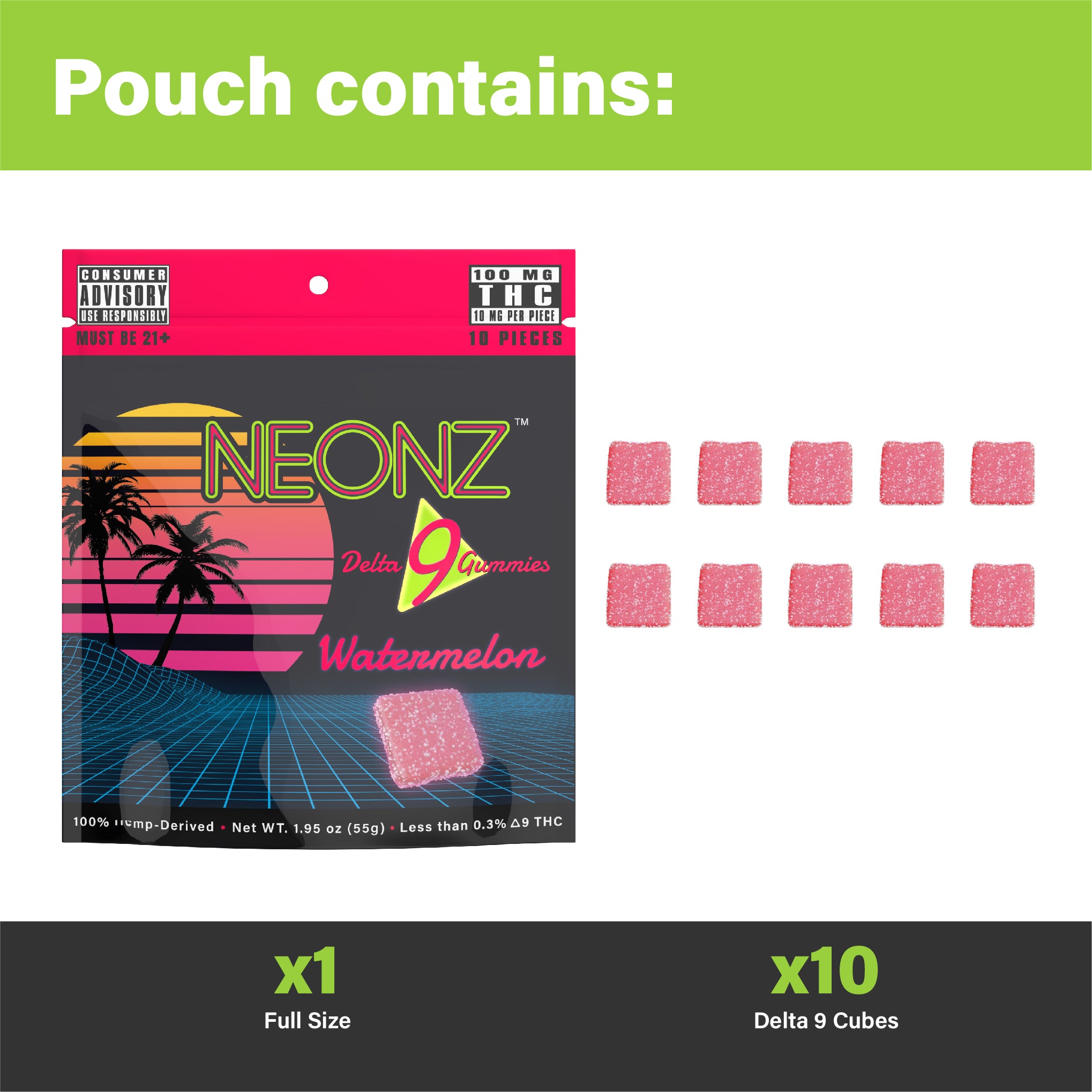 Delta 9 Gummies 100mg - Available in Multiple Flavors