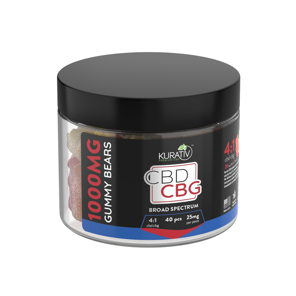 Broad Spectrum CBD + CBG Gummies 1000mg