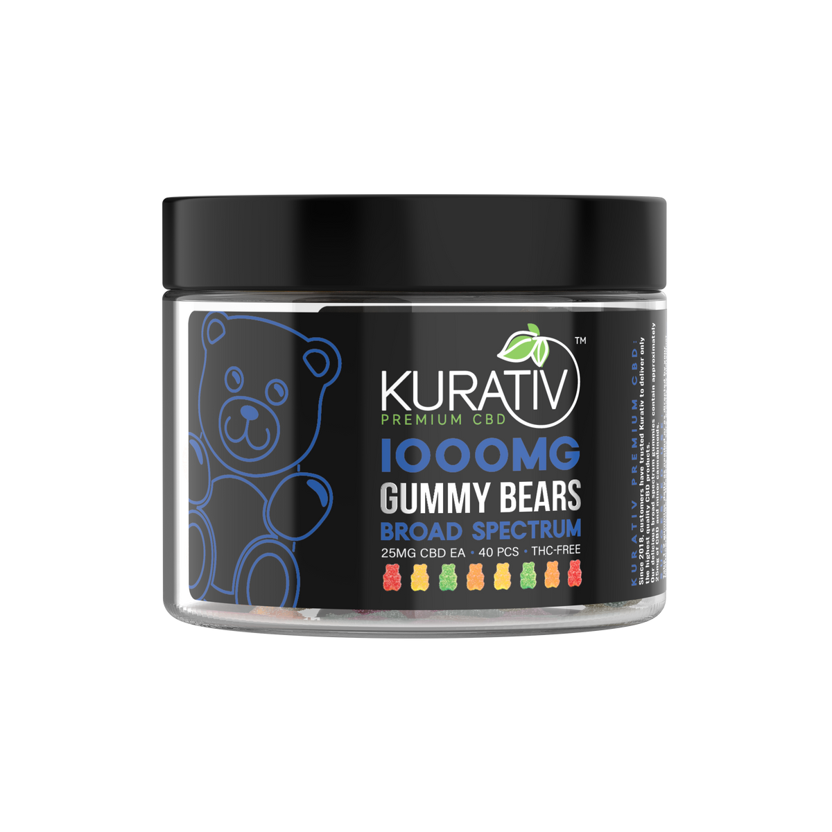 Broad Spectrum CBD Gummy Bears 1000mg