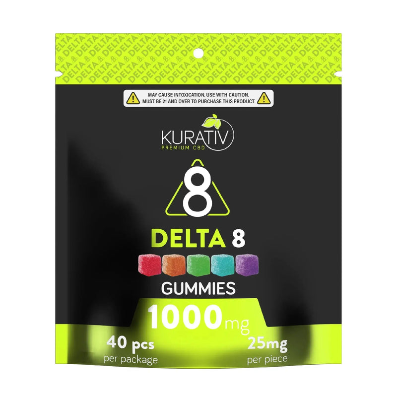 Delta 8 Gummies 1000mg - Available in Multiple Flavors Kurativ Premium CBD