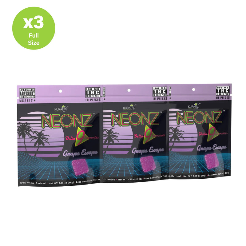 Delta 9 Gummies 100mg - Available in Multiple Flavors Kurativ Premium CBD