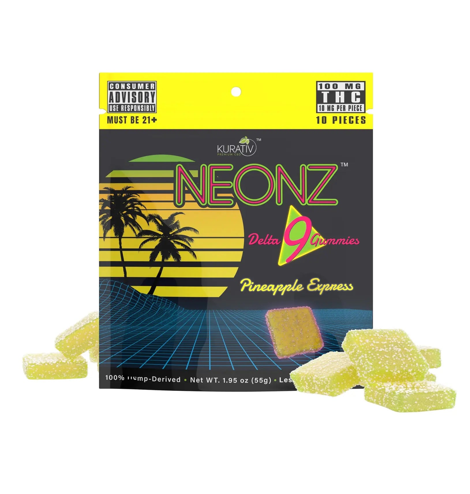 Delta 9 Gummies 100mg - Available in Multiple Flavors Kurativ Premium CBD