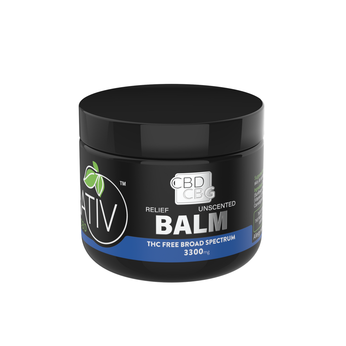 Broad Spectrum (THC-Free) CBD + CBG Balm 3300mg