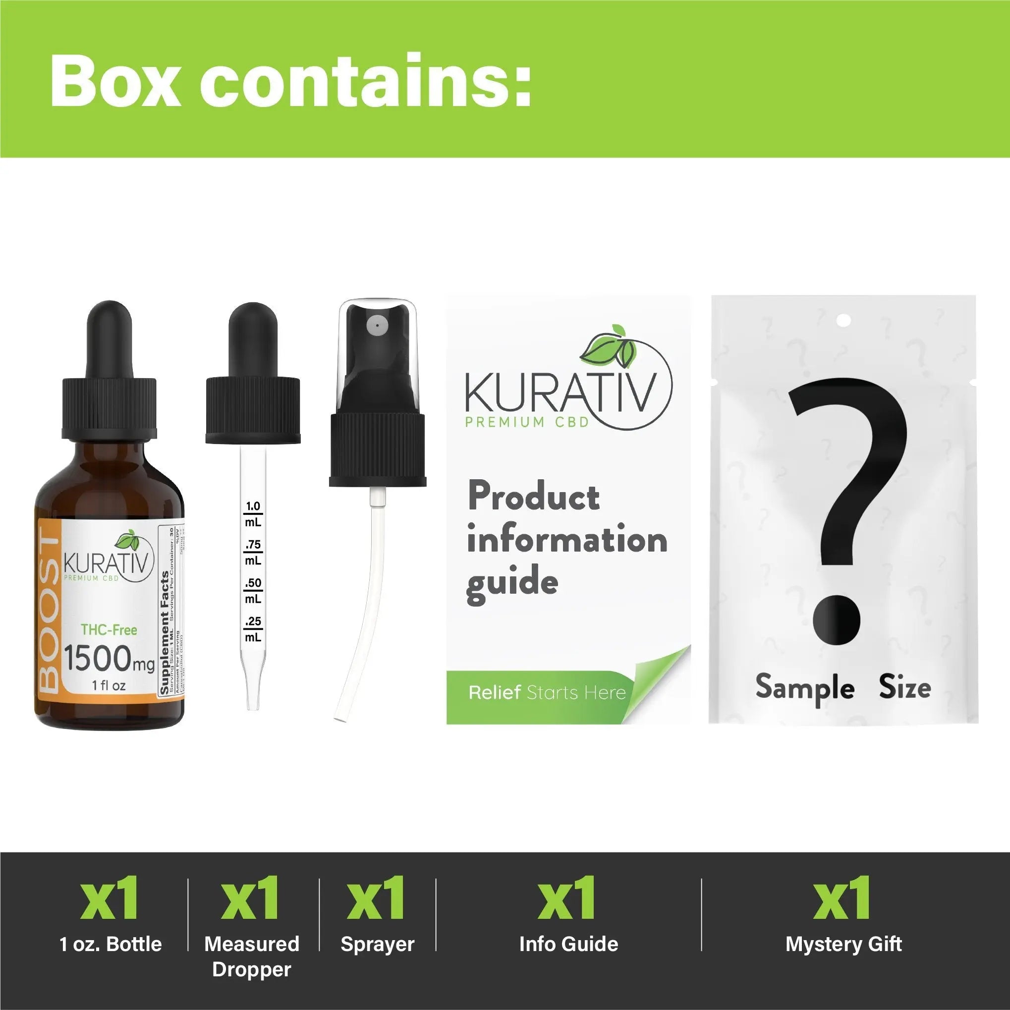 Kurativ Premium Boost CBD Daytime Oil 1500mg