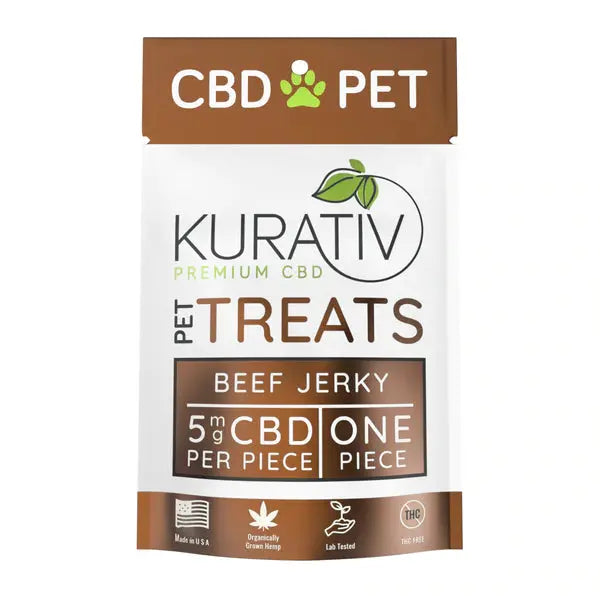 Kurativ 10mg Beef Jerky Pet CBD Treats