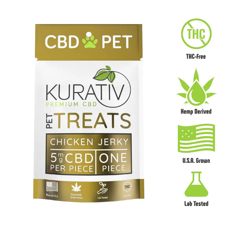 Kurativ Premium 10mg Chicken Jerky Pet CBD Treats