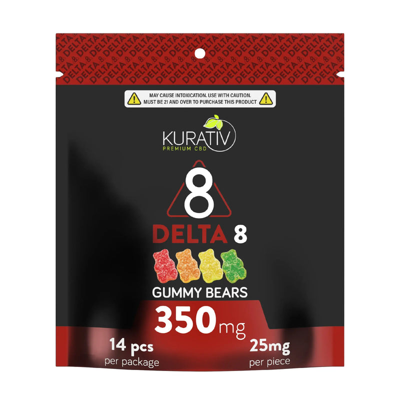 Delta 8 Gummies 350mg - Available in Multiple Flavors Kurativ Premium CBD
