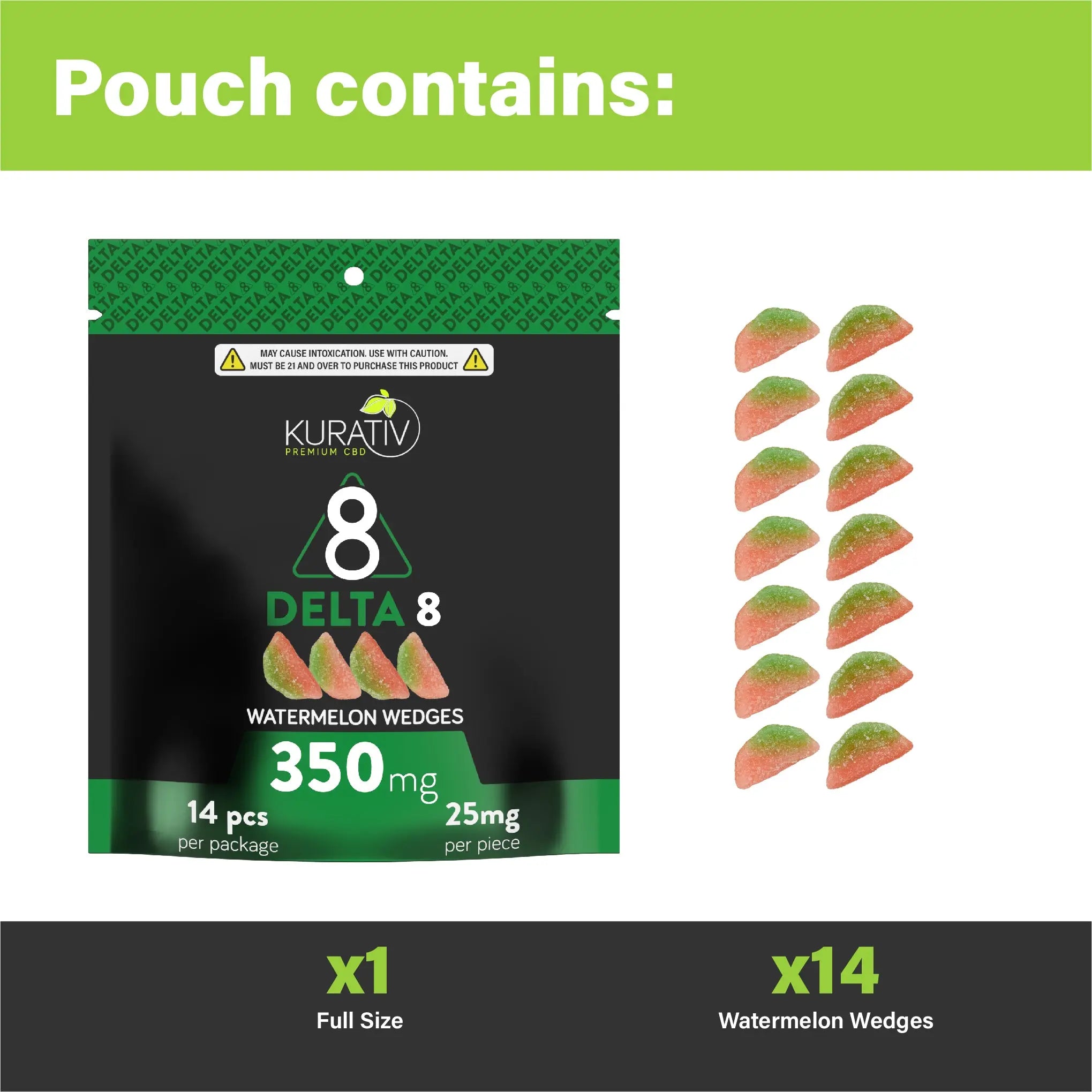 Delta 8 Gummies 350mg - Available in Multiple Flavors Kurativ Premium CBD