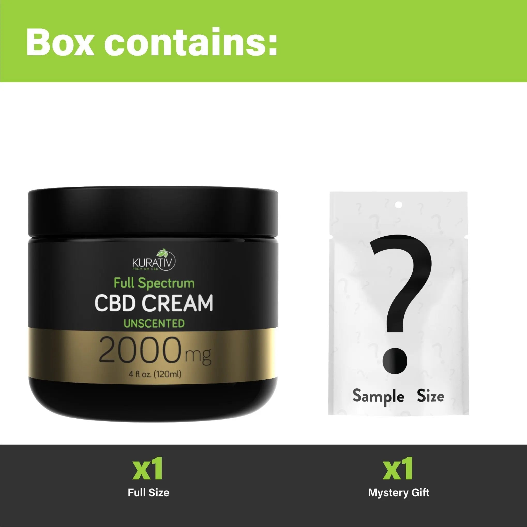 Full Spectrum CBD Cream 2000mg 59.99 - Kurativ Premium CBD