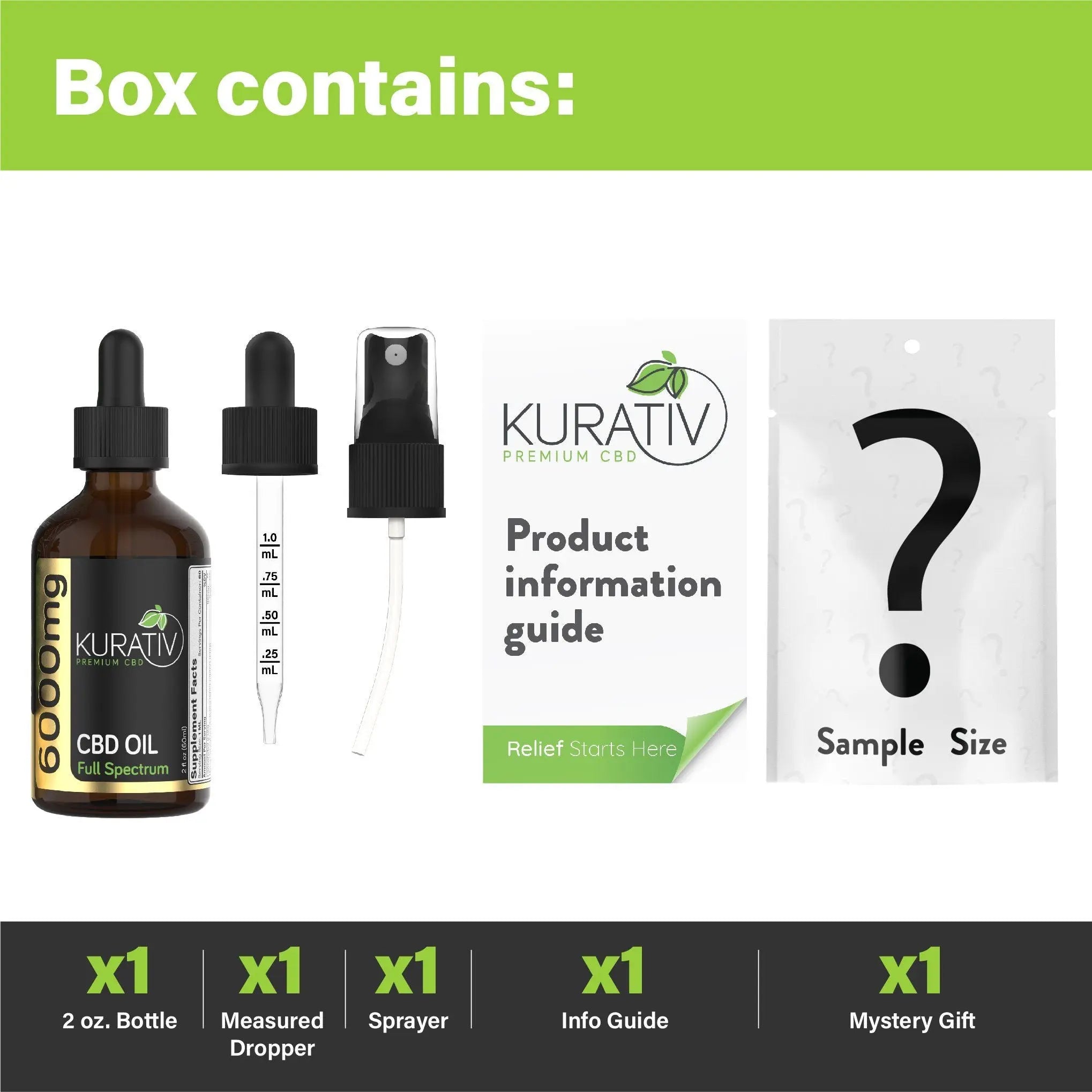 Kurativ Premium Full Spectrum CBD Oil 6000mg