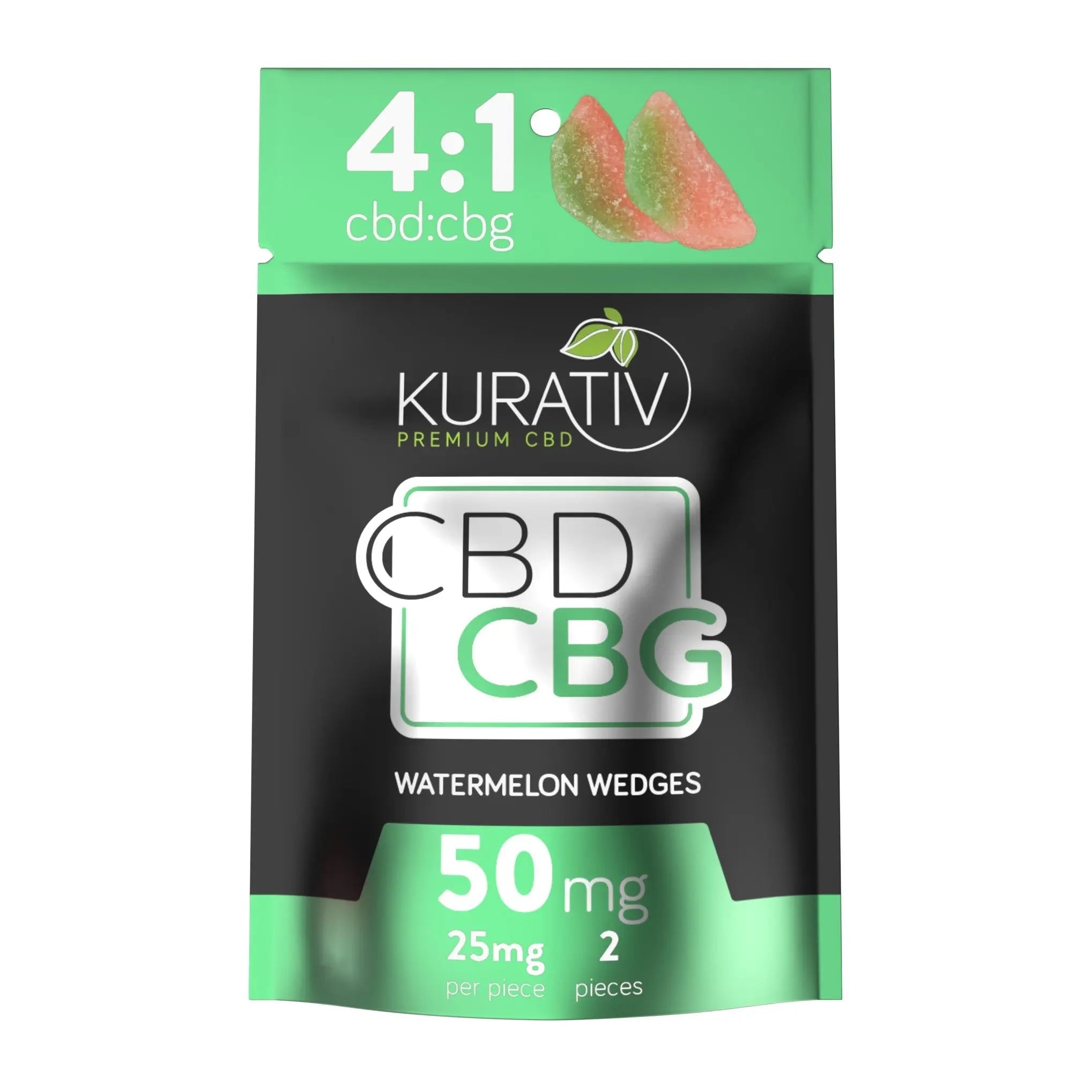 Full Spectrum CBG Watermelon Wedges 50mg (2-pack) $5.99 - Kurativ 