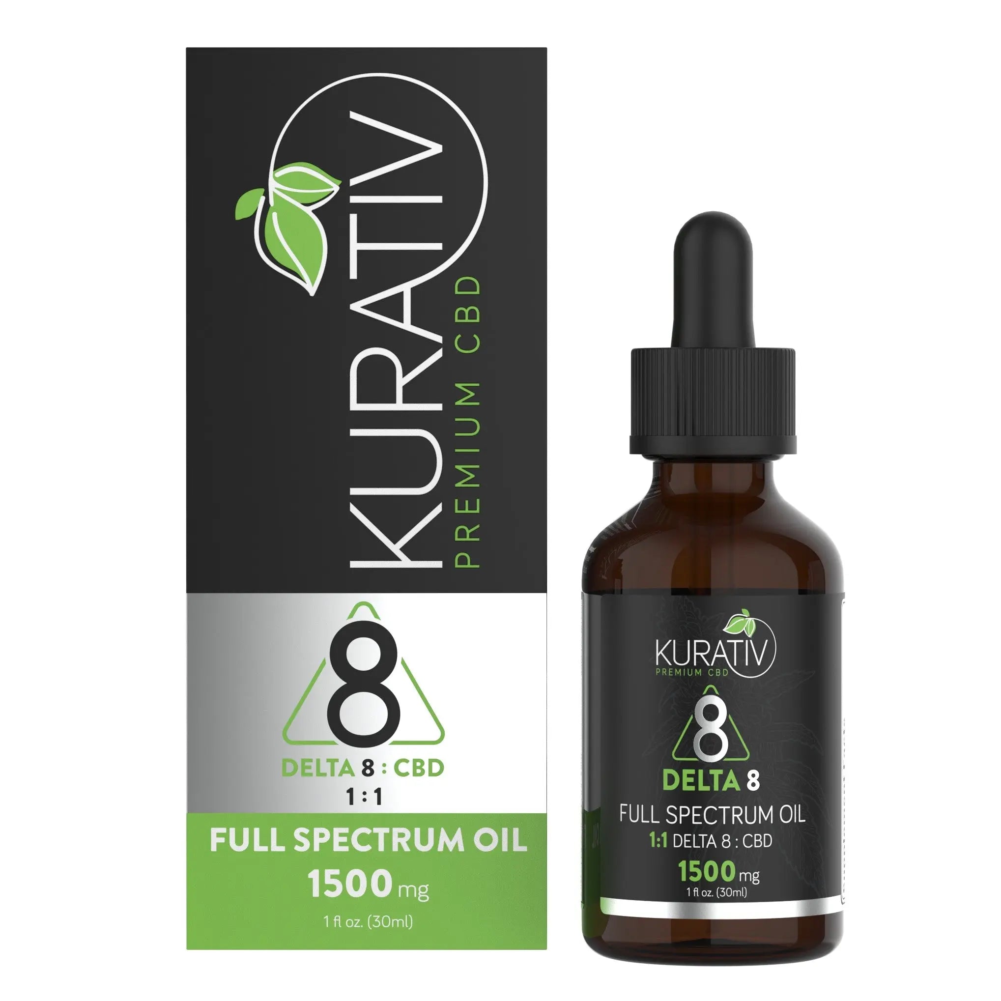 Full Spectrum Delta 8 / CBD Oil 1500mg $79.99 - Kurativ Premium