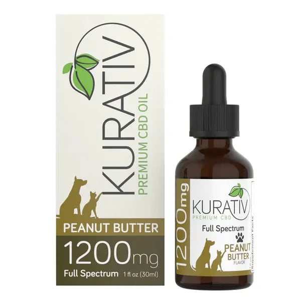 Kurativ Premium 1200mg Peanut Butter Pet CBD Oil