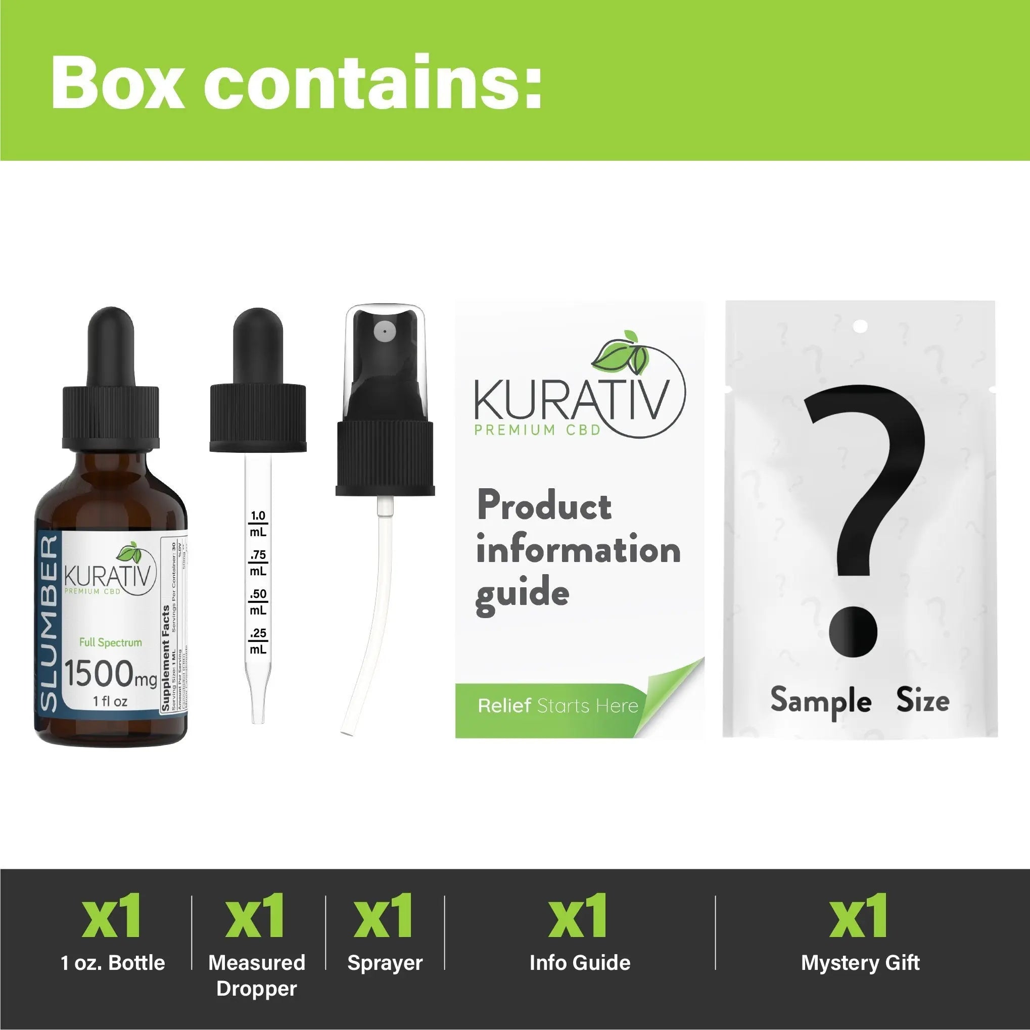 Kurativ Premium Slumber CBD Nighttime Oil 1500mg