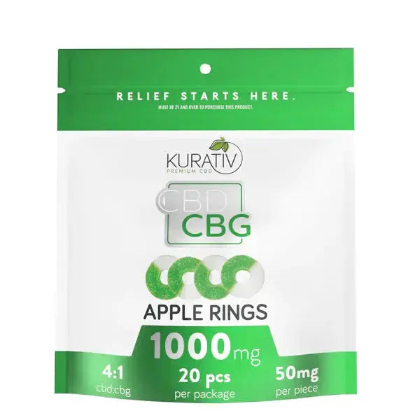Kurativ Premium THC-Free CBG Gummies 1000mg