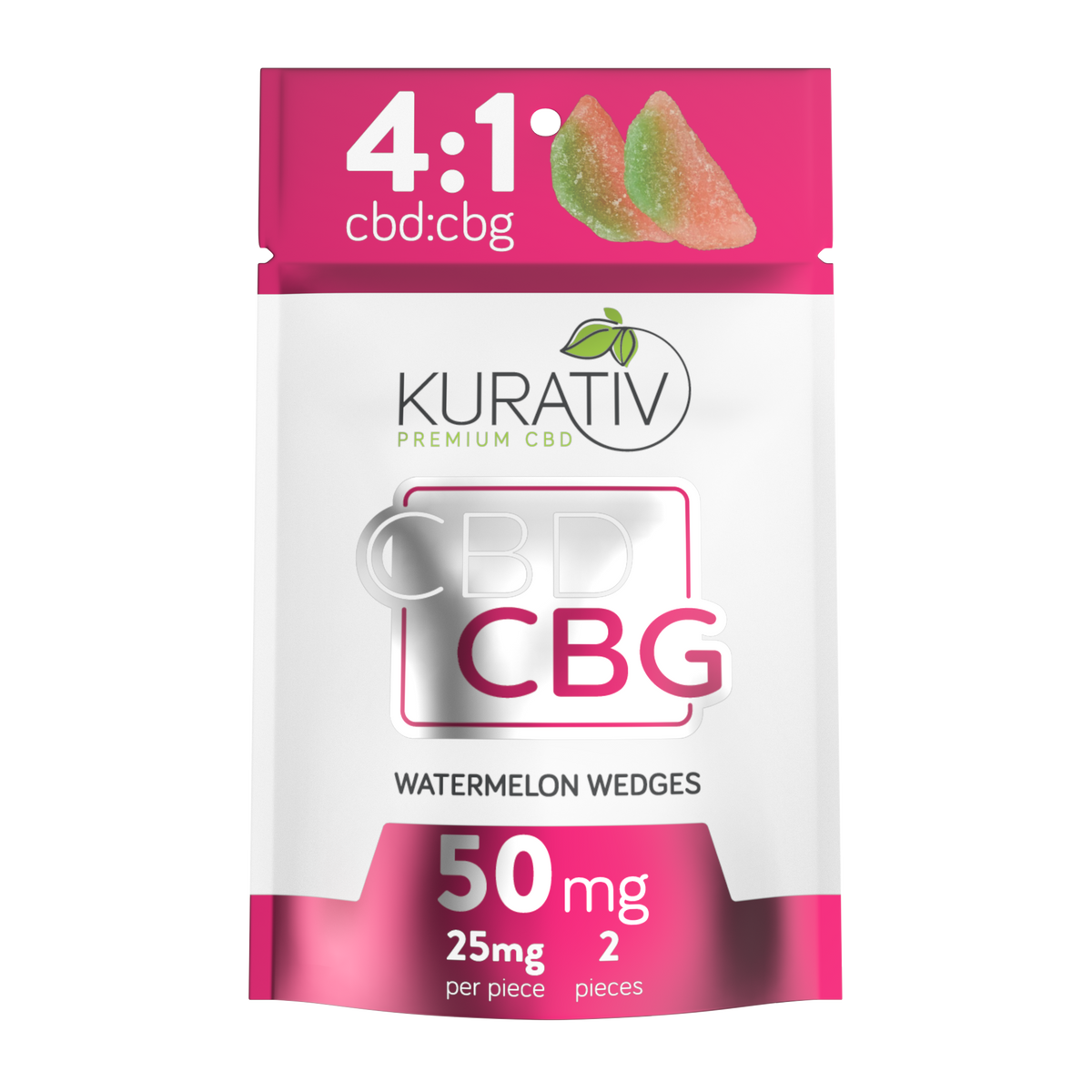THC-Free CBG Gummy Bears 50mg (2-pack) $5.99 - Kurativ Premium CBD