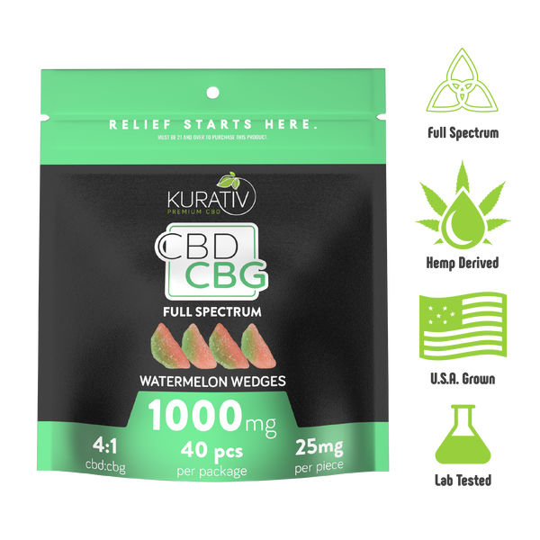 Full Spectrum CBG Gummy Bears 1000mg $64.99 - Kurativ Premium CBD
