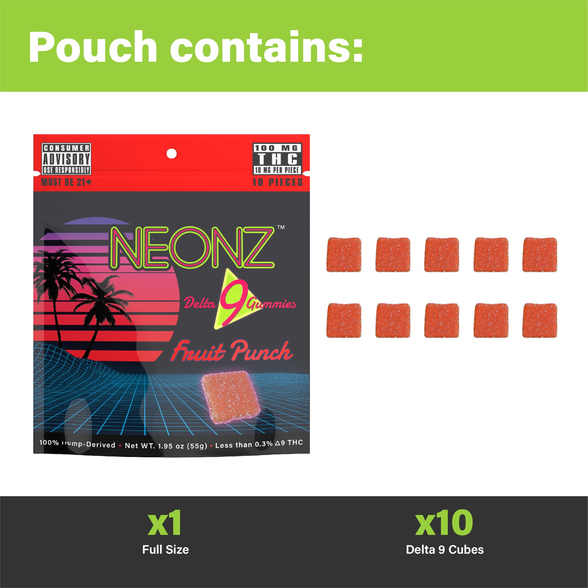 Delta 9 Gummies 100mg - Available in Multiple Flavors