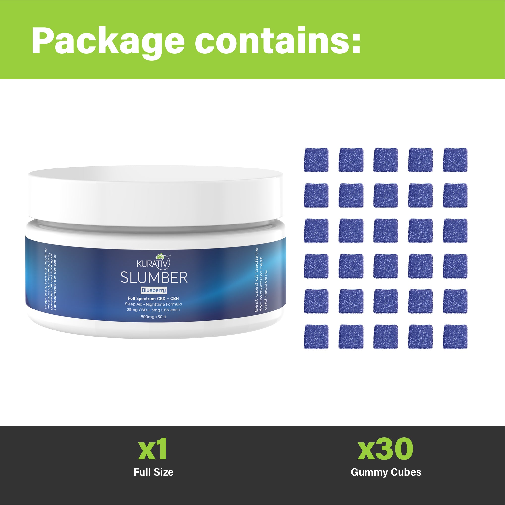 Slumber CBD Gummies 900mg – Full Spectrum CBD + CBN Sleep Formula
