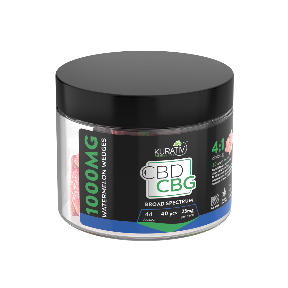 Broad Spectrum CBD + CBG Gummies 1000mg