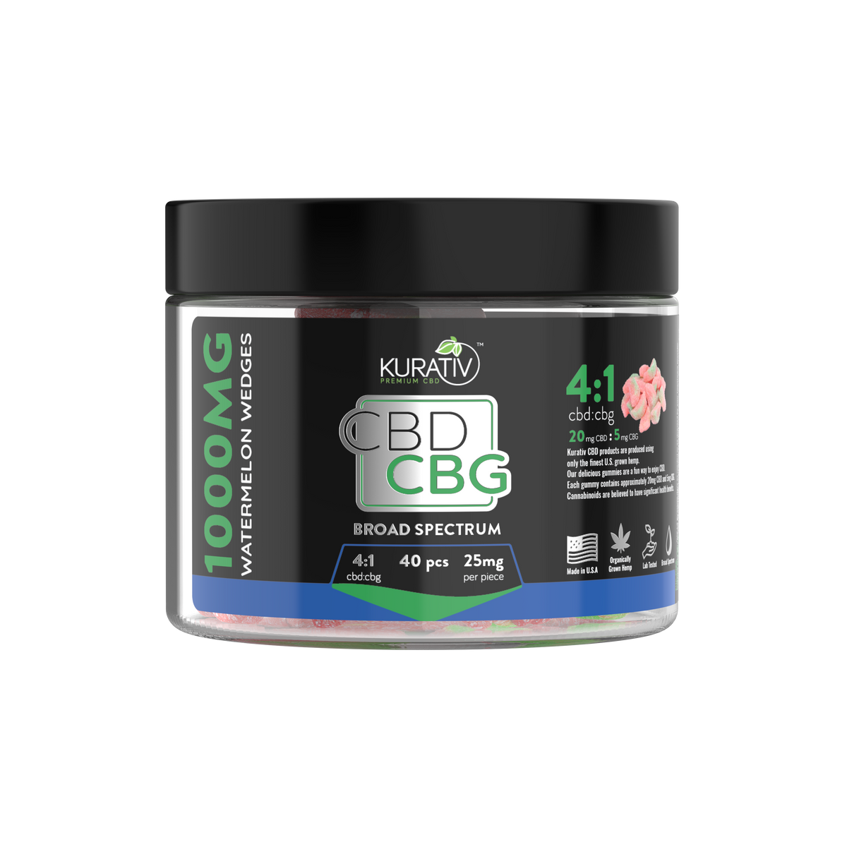 Broad Spectrum CBD + CBG Gummies 1000mg