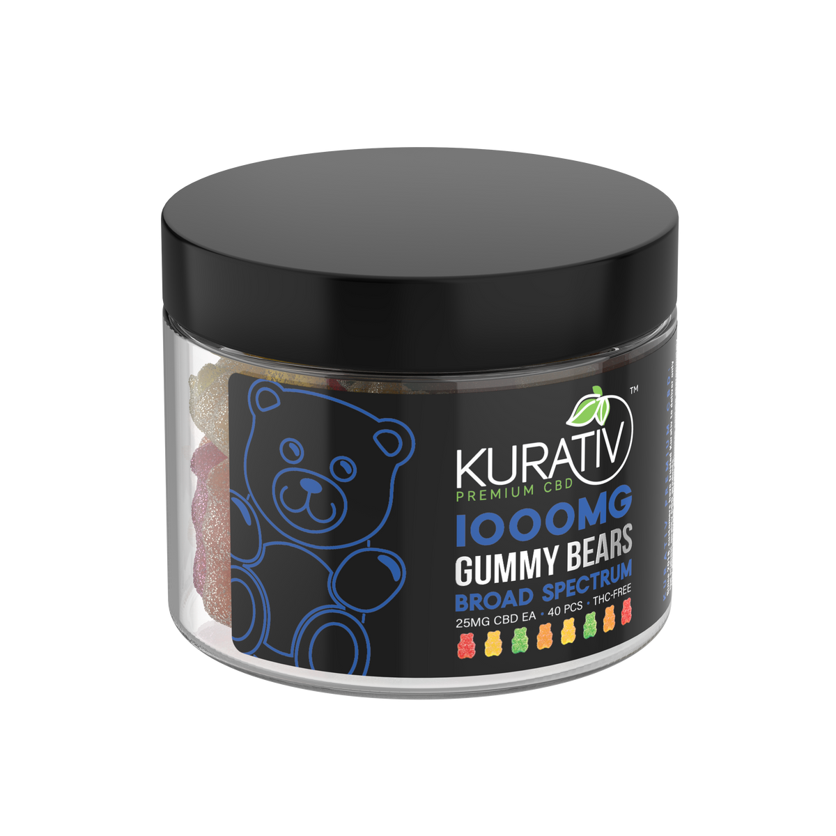 Broad Spectrum CBD Gummy Bears 1000mg