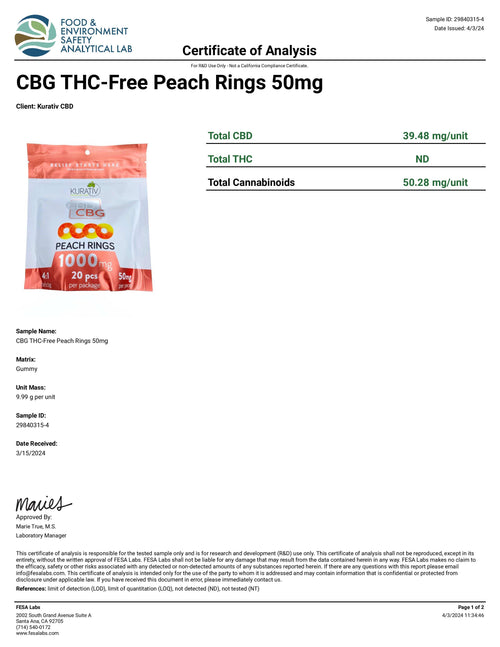 THC-Free CBG Gummies 1000mg - Available in Multiple Flavors