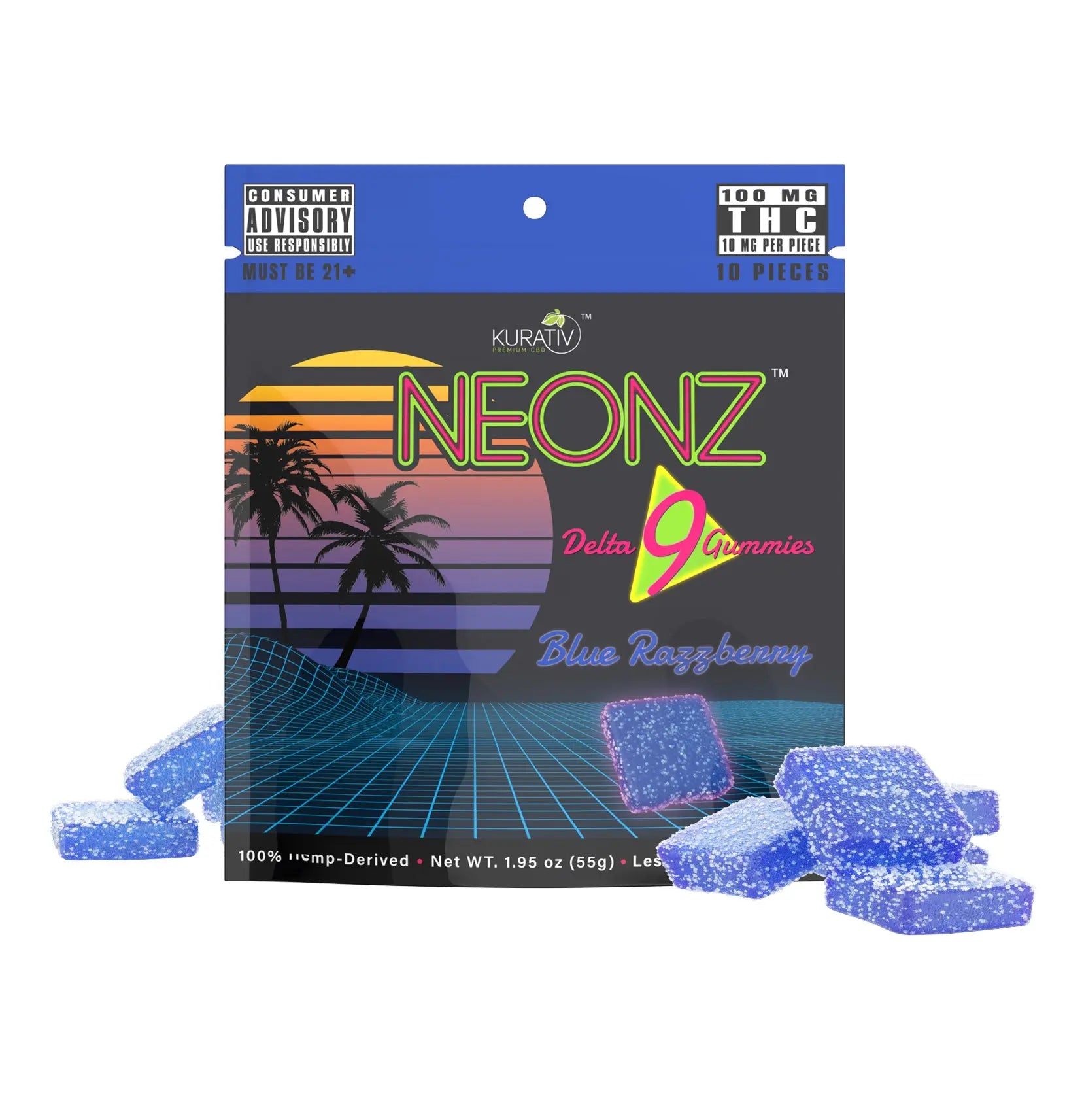 Delta 9 Gummies 100mg - Available in Multiple Flavors Kurativ Premium CBD