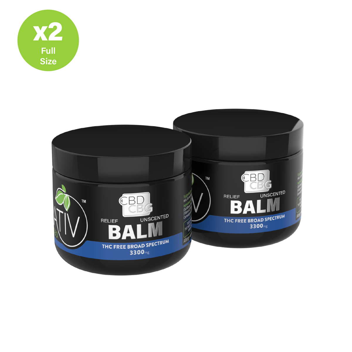 Broad Spectrum (THC-Free) CBD + CBG Balm 3300mg
