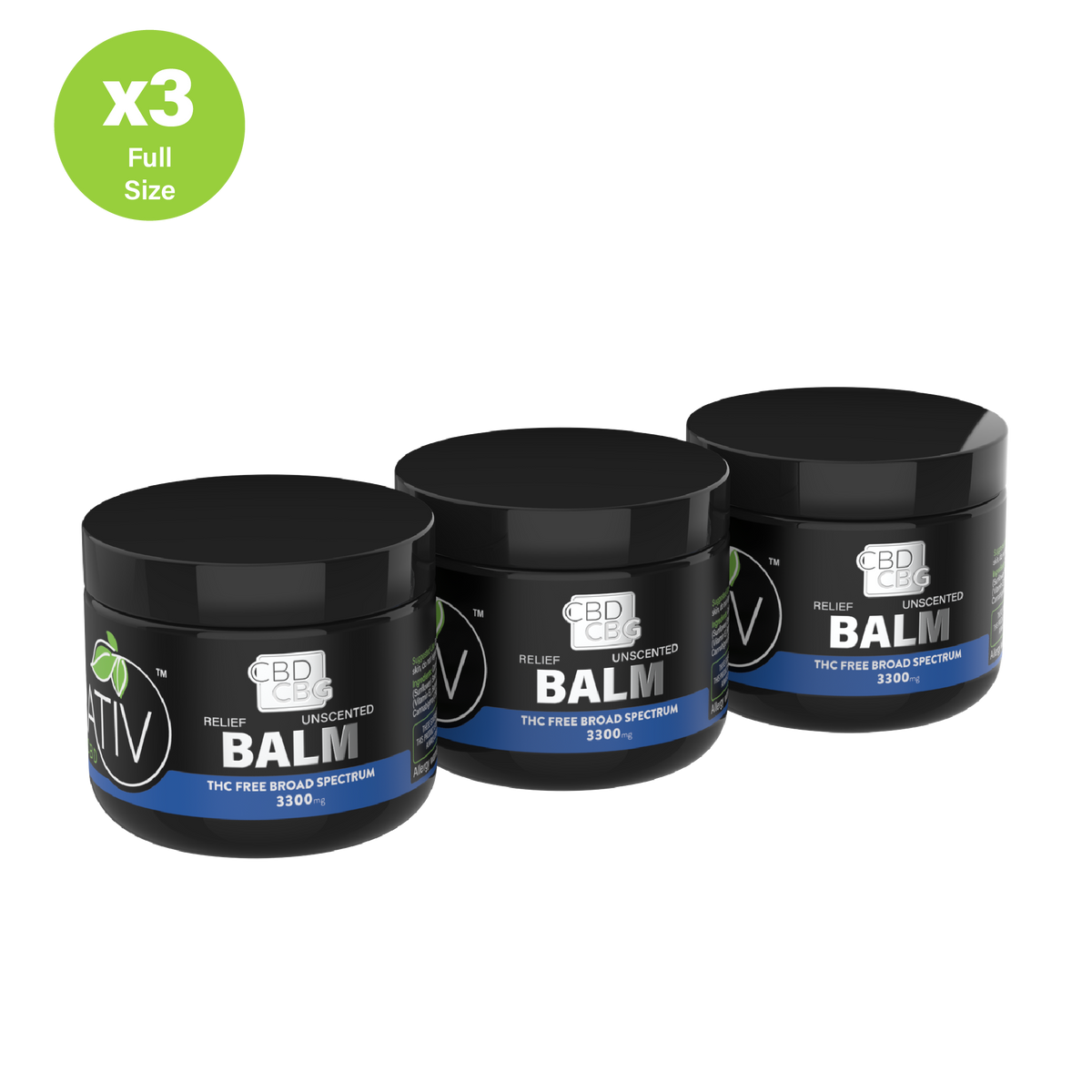 Broad Spectrum (THC-Free) CBD + CBG Balm 3300mg