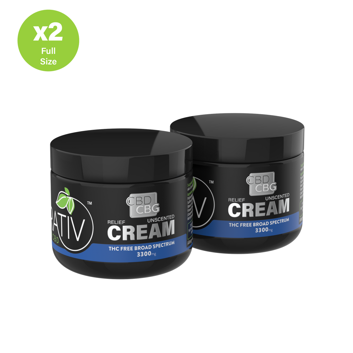 Broad Spectrum (THC-Free) CBD + CBG Cream 3300mg