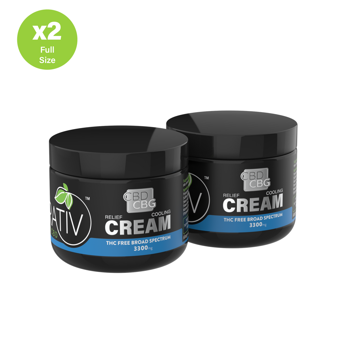 Broad Spectrum (THC-Free) CBD + CBG Cream 3300mg