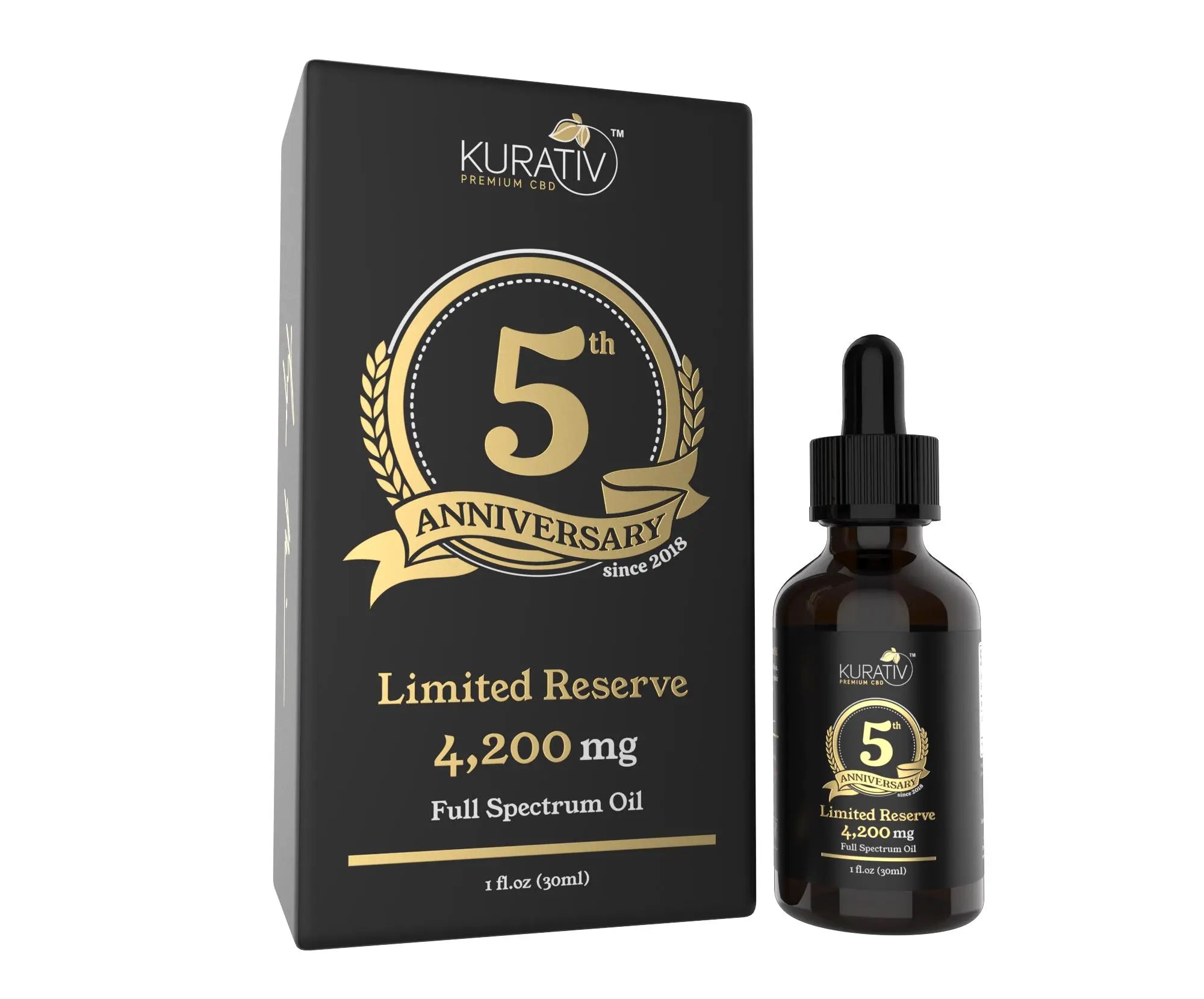 Kurativ Limited Reserve 5-Year Anniversary Full Spectrum Oil 4200mg ...