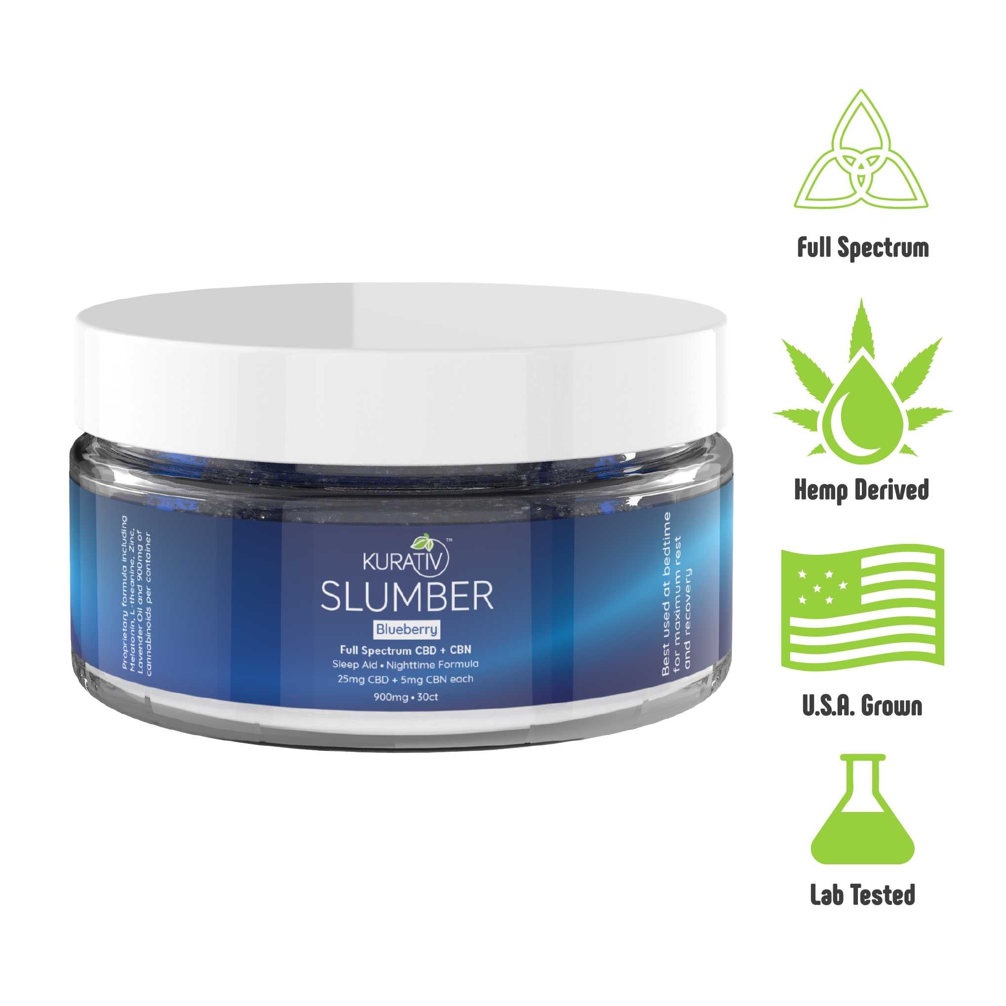 Slumber Gummies 500mg Kurativ Premium CBD