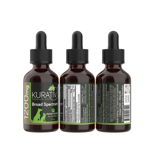 Broad Spectrum (THC-Free) Pet CBD Oil 1200mg | Kurativ
