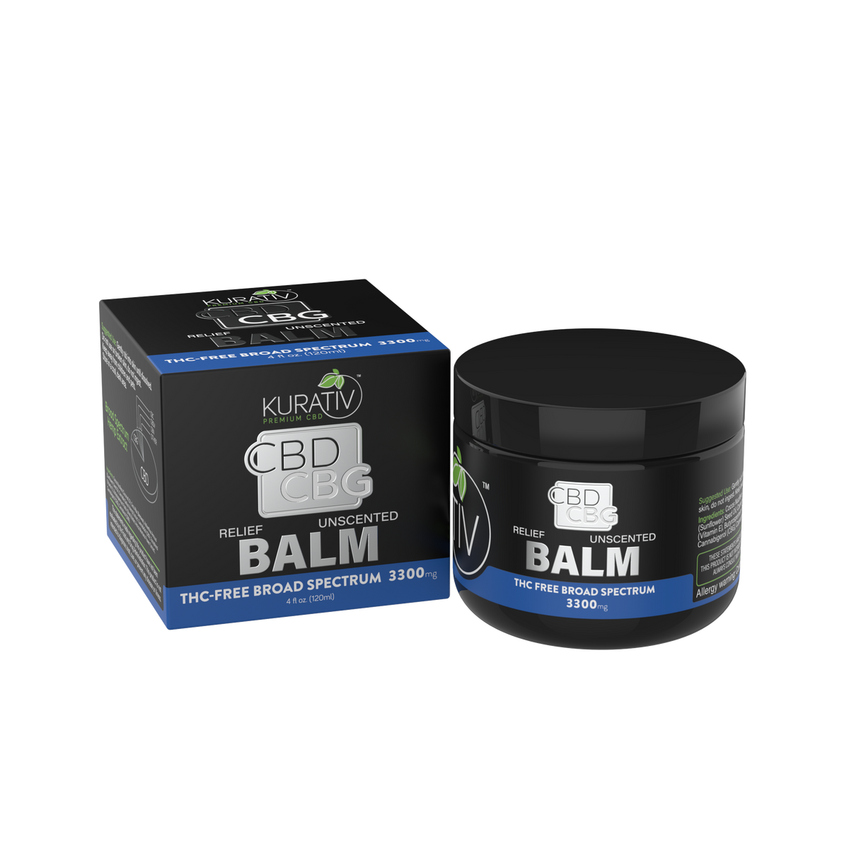 Broad Spectrum (THC-Free) CBD + CBG Balm 3300mg
