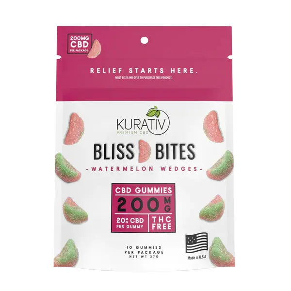 Kurativ Premium CBD Gummies 200mg Bliss Bites