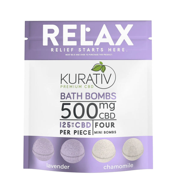Kurativ Premium CBD Mini Bath Bombs 500mg 