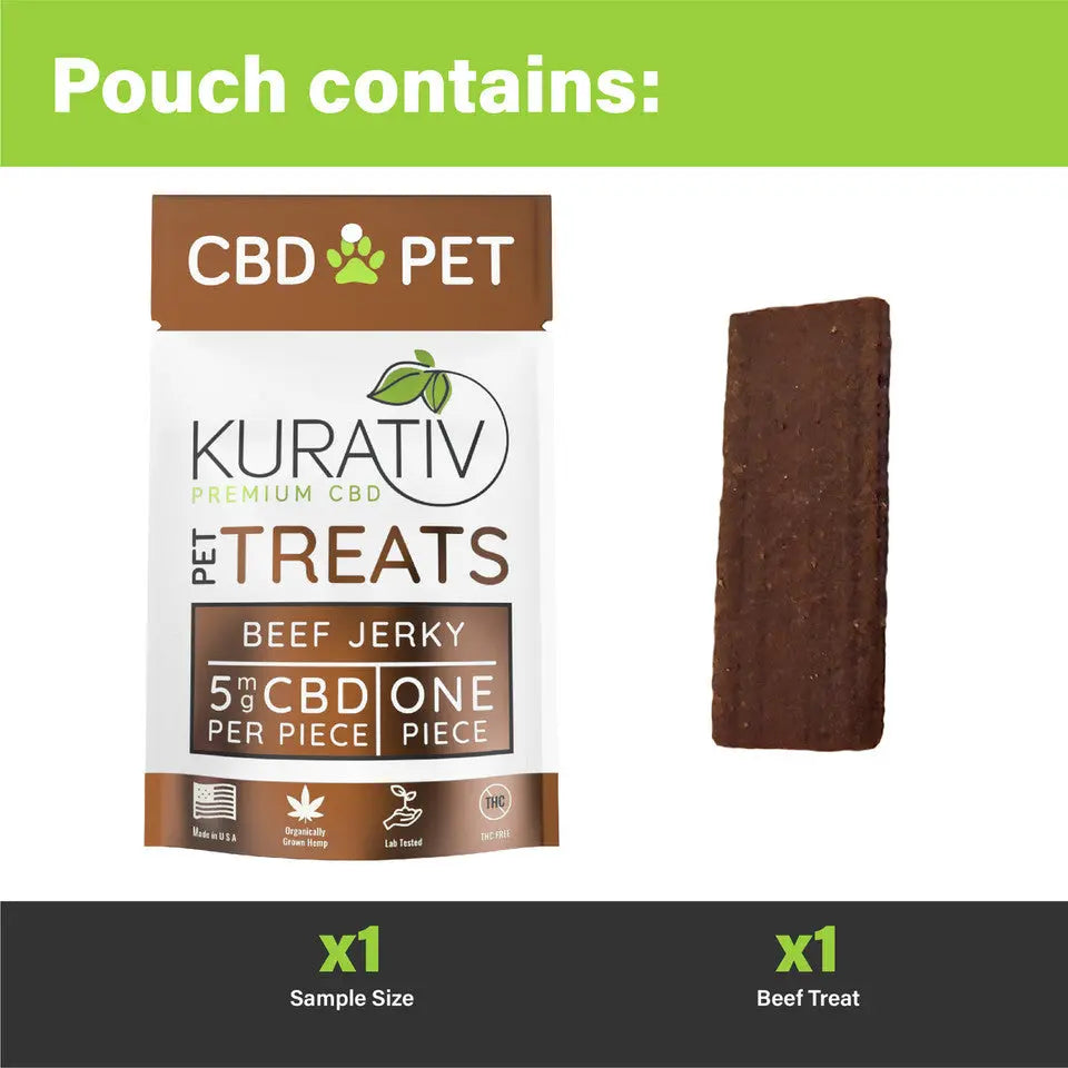 Kurativ Premium 10mg Beef Jerky Pet CBD Treats