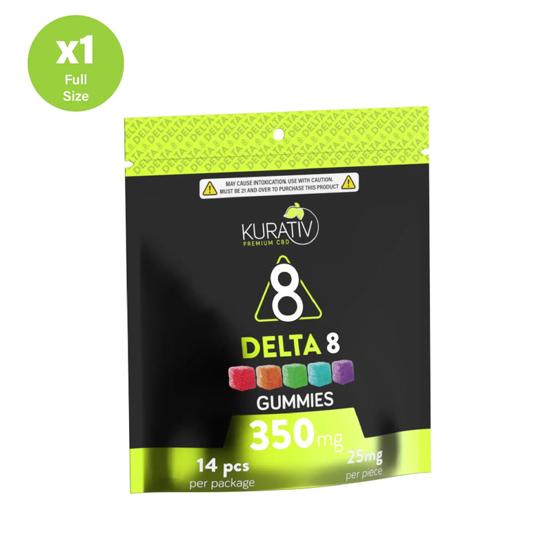 Delta 8 Gummies 350mg - Available in Multiple Flavors Kurativ Premium CBD