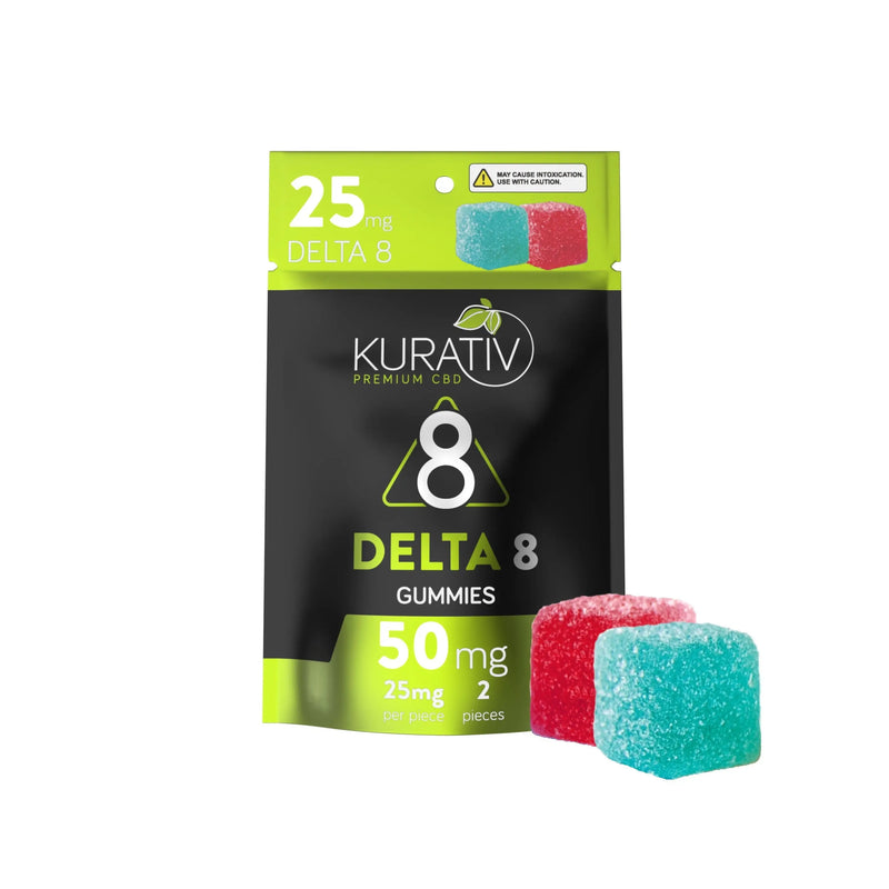 Kurativ Premium Delta 8 Gummies 50mg (2-Pack Sample) 