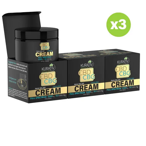 Full Spectrum CBG Cream 3300mg $79.99 - Kurativ Premium CBD 