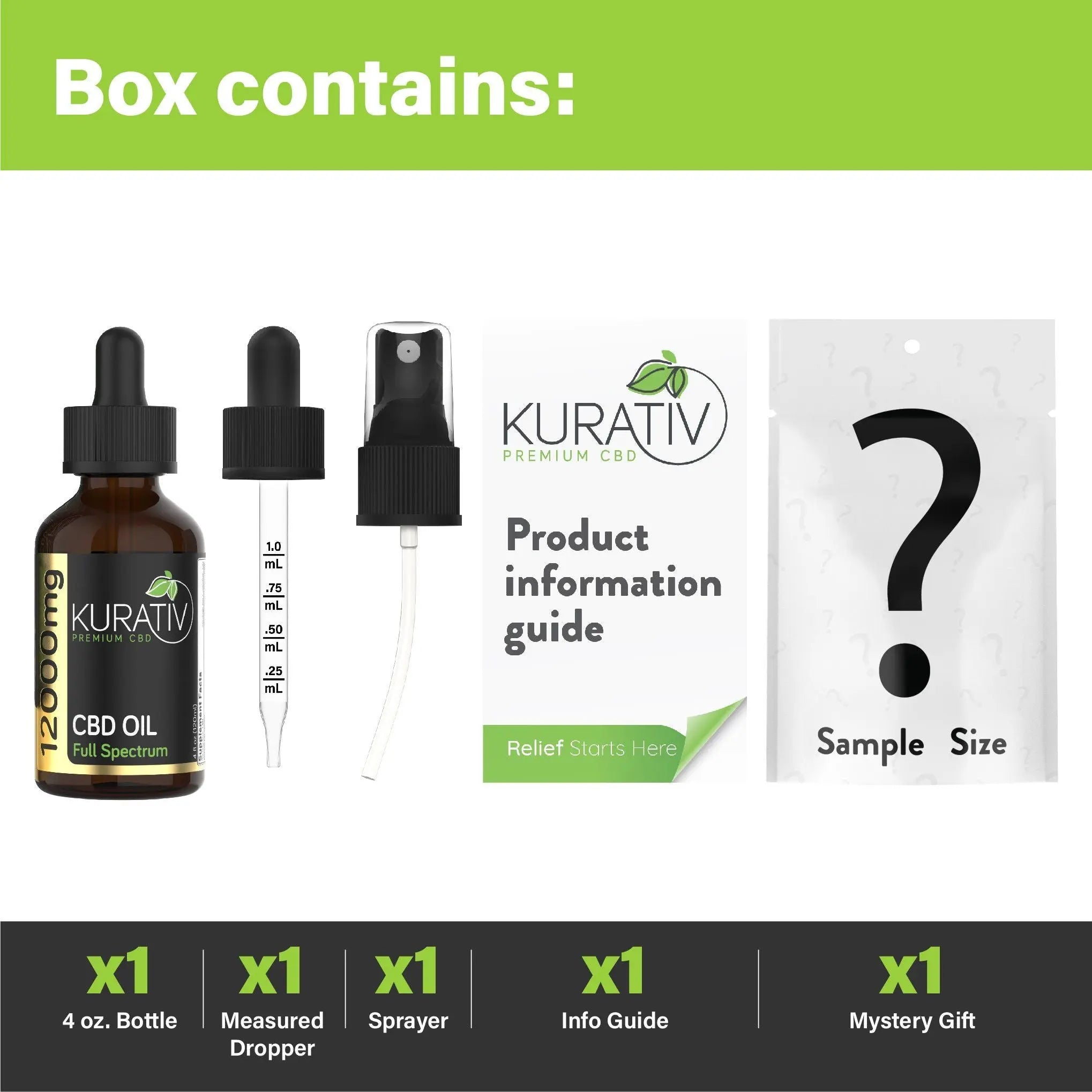 Kurativ Premium Full Spectrum CBD Oil 12000mg