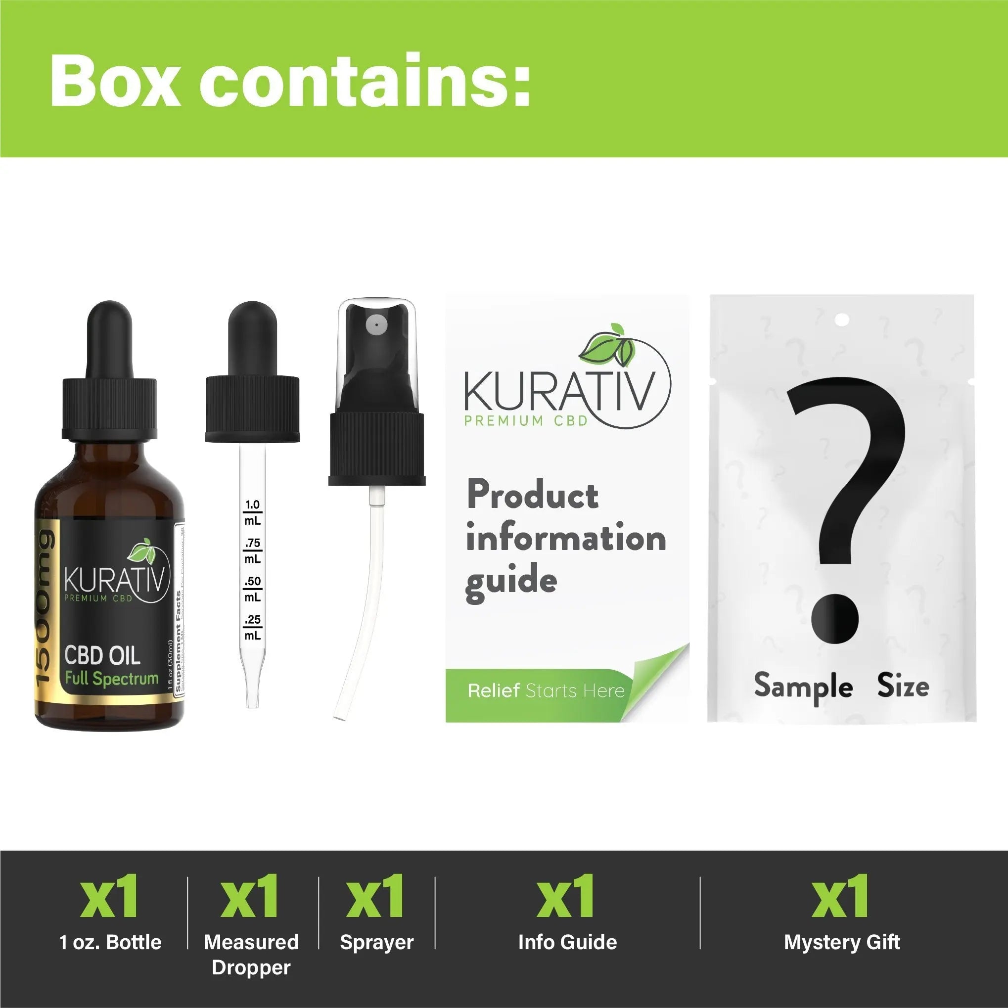 Kurativ Premium Full Spectrum CBD Oil 1500mg