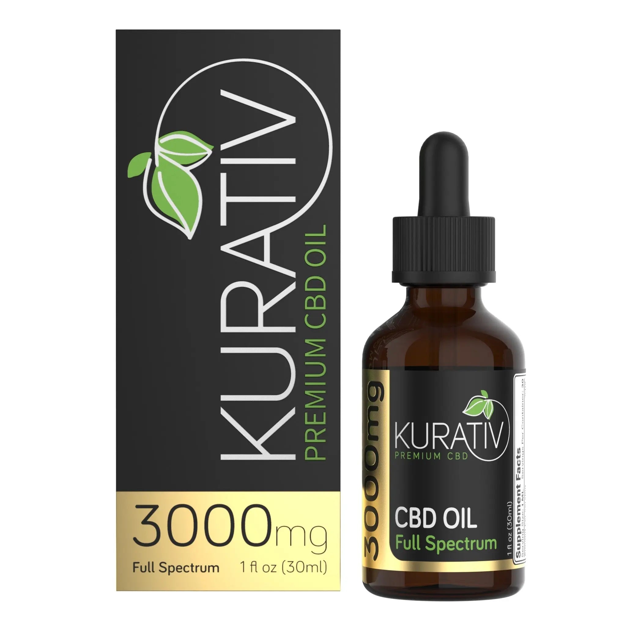 Kurativ Premium Full Spectrum CBD Oil 3000mg