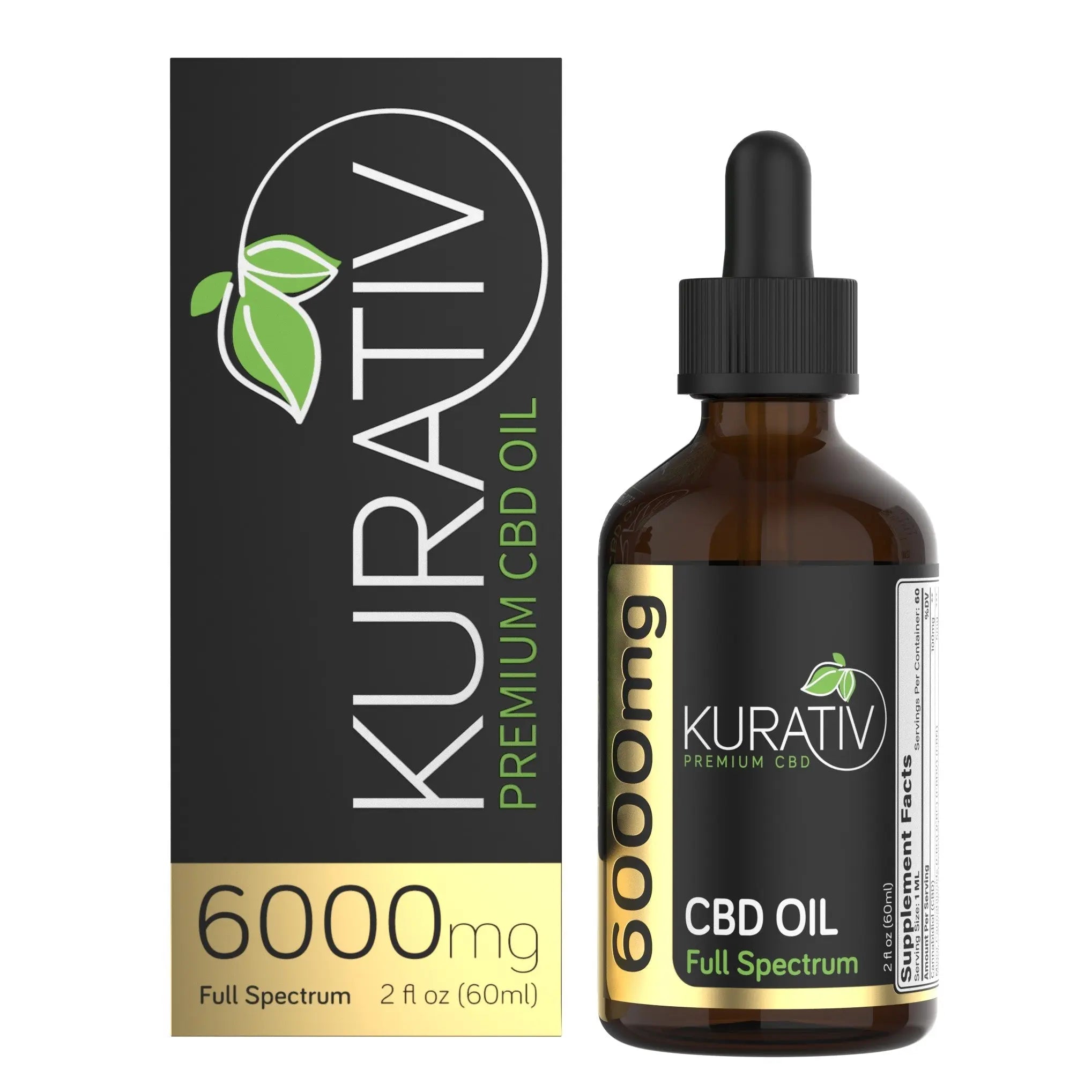 Kurativ Premium Full Spectrum CBD Oil 6000mg