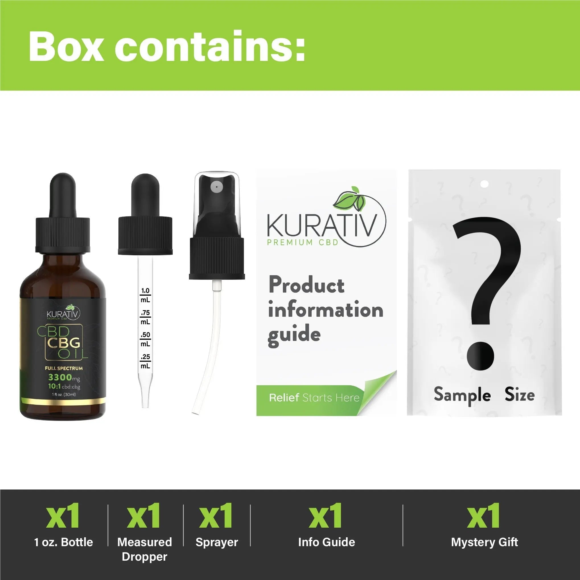 Kurativ Premium Full Spectrum CBG Oil 3300mg