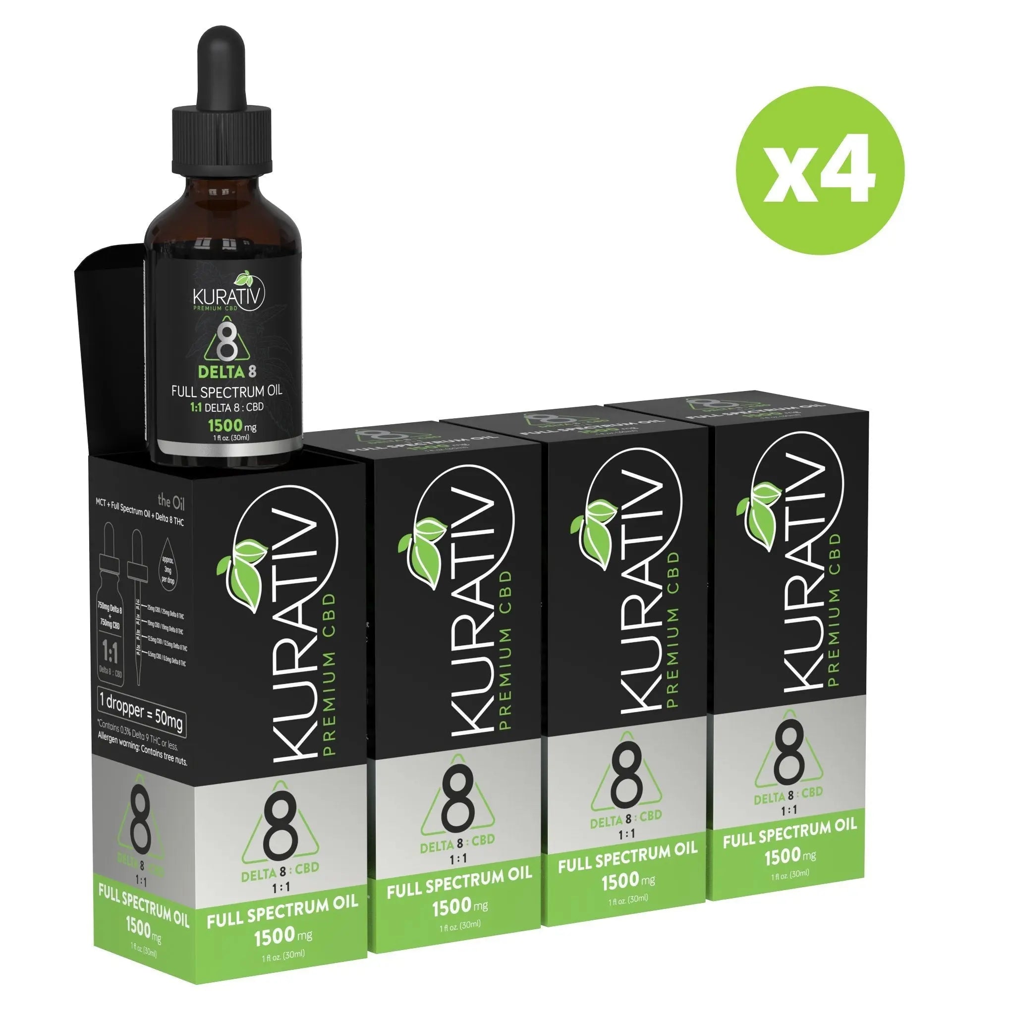 Full Spectrum Delta 8 / CBD Oil 1500mg $79.99 - Kurativ Premium CBD –  Kurativ™ Holdings