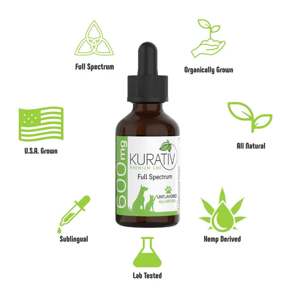 Kurativ Premium 600mg Pet CBD Oil