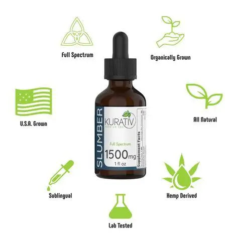 Kurativ Premium Slumber CBD Nighttime Oil 1500mg
